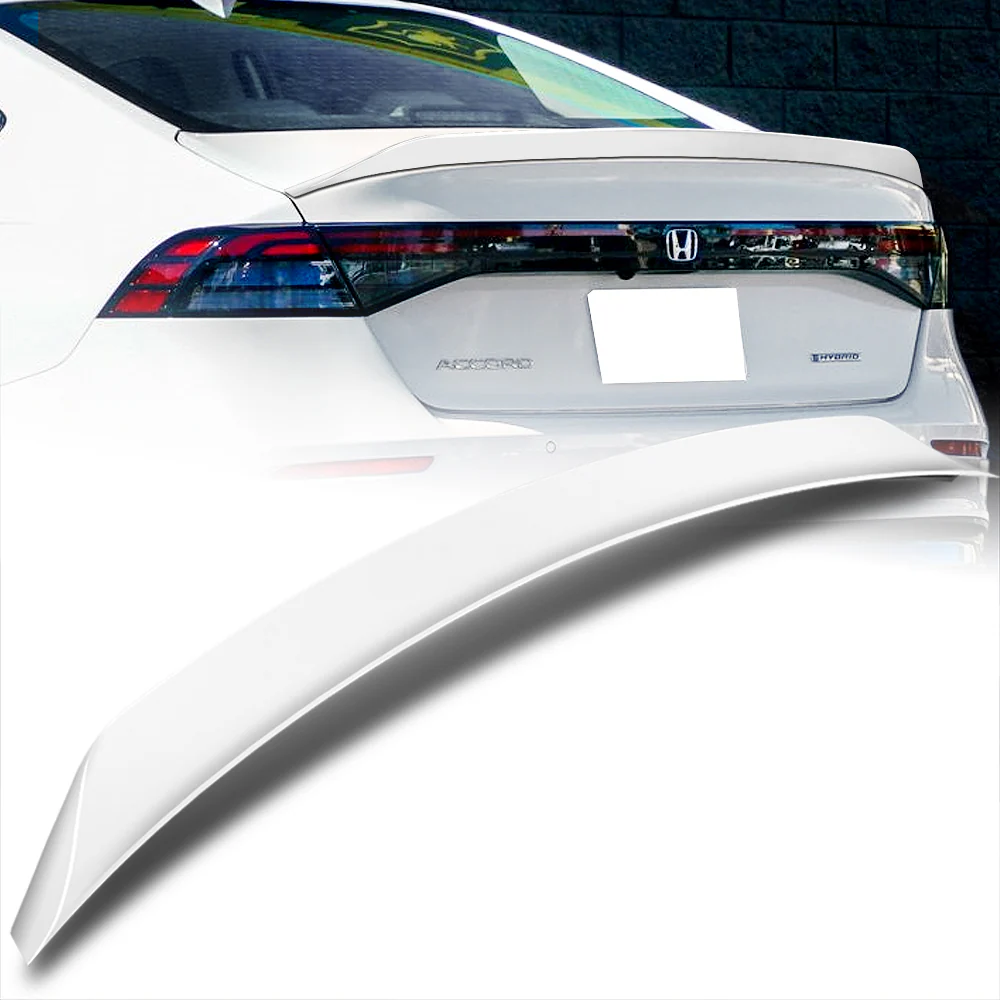W-Power ABS OE-Style Rear Trunk Lip Duckbill Spoiler Wing For 2023 - 2026 Honda Accord 4DR/Sedan -Pearl White - Image 6