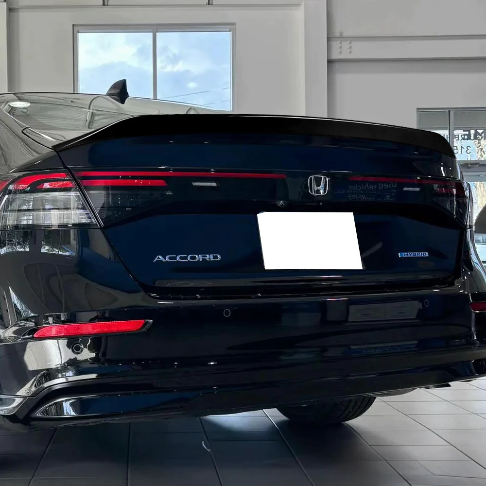 W-Power ABS OE-Style Rear Trunk Lip Duckbill Spoiler Wing For 2023 - 2026 Honda Accord 4DR/Sedan -Pearl Black - Image 6