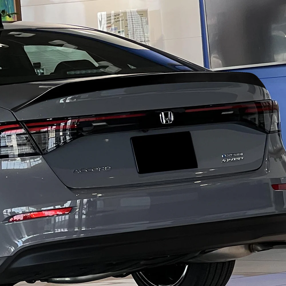 W-Power ABS OE-Style Rear Trunk Lip Duckbill Spoiler Wing For 2023 - 2026 Honda Accord 4DR/Sedan -Pearl Black - Image 7