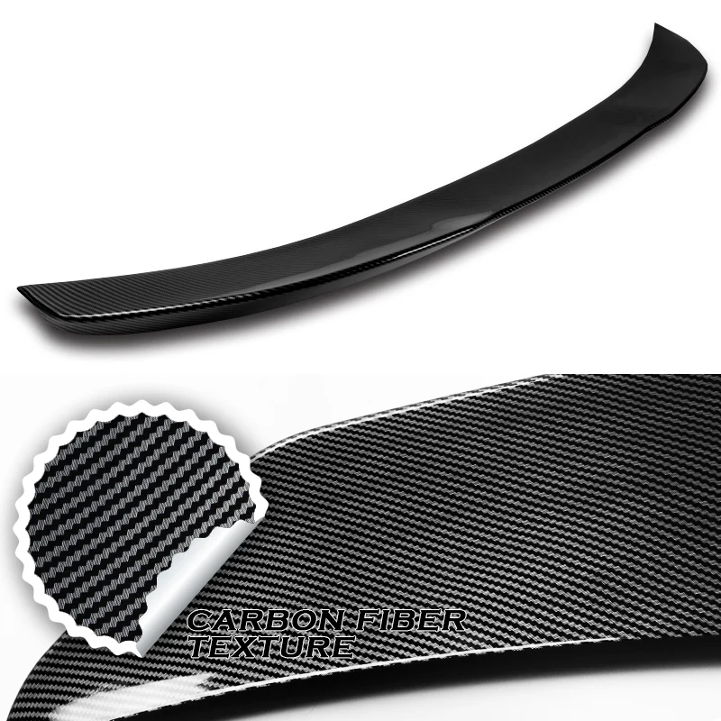 W-Power ABS PSM-Style Rear Trunk Lip Duckbill Spoiler Wing For 2007-2013 BMW 3-Series Coupe E92 -Carbon Fiber Look - Image 3