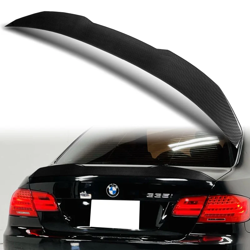W-Power ABS PSM-Style Rear Trunk Lip Duckbill Spoiler Wing For 2007-2013 BMW 3-Series Coupe E92 -Carbon Fiber Look - Image 6