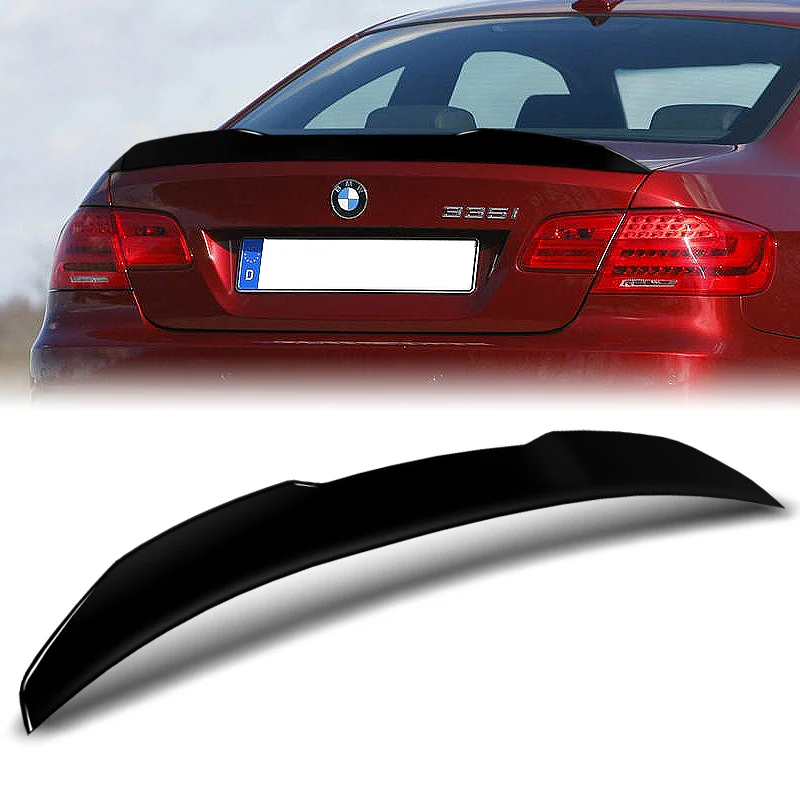 W-Power ABS PSM-Style Rear Trunk Lip Duckbill Spoiler Wing For 2007-2013 BMW 3-Series Coupe E92 -Pearl Black - Image 5