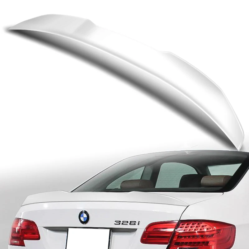 W-Power ABS PSM-Style Rear Trunk Lip Duckbill Spoiler Wing For 2007-2013 BMW 3-Series Coupe E92 -Pearl White - Image 5