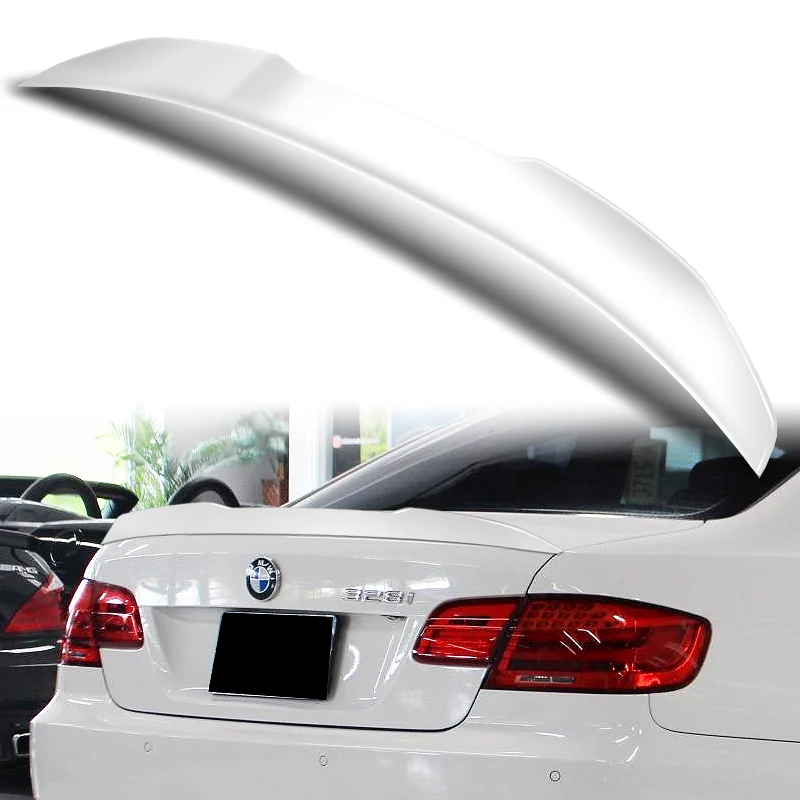 W-Power ABS PSM-Style Rear Trunk Lip Duckbill Spoiler Wing For 2007-2013 BMW 3-Series Coupe E92 -Pearl White - Image 6