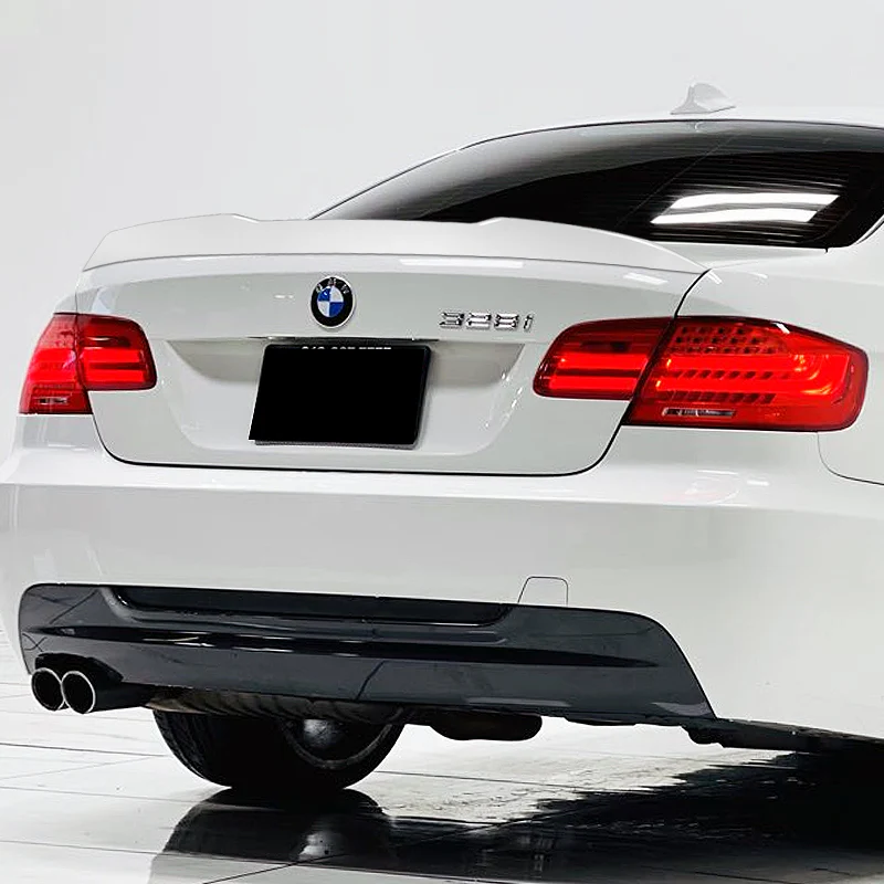 W-Power ABS PSM-Style Rear Trunk Lip Duckbill Spoiler Wing For 2007-2013 BMW 3-Series Coupe E92 -Pearl White - Image 7