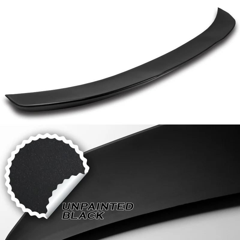 W-Power ABS PSM-Style Rear Trunk Lip Duckbill Spoiler Wing For 2007-2013 BMW 3-Series Coupe E92 -Unpainted Matte Black - Image 3