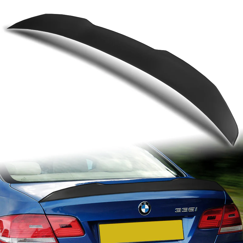 W-Power ABS PSM-Style Rear Trunk Lip Duckbill Spoiler Wing For 2007-2013 BMW 3-Series Coupe E92 -Unpainted Matte Black - Image 5