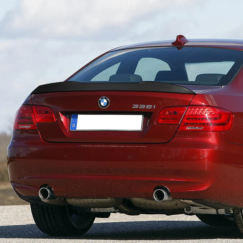 W-Power ABS PSM-Style Rear Trunk Lip Duckbill Spoiler Wing For 2007-2013 BMW 3-Series Coupe E92 -Unpainted Matte Black - Image 6