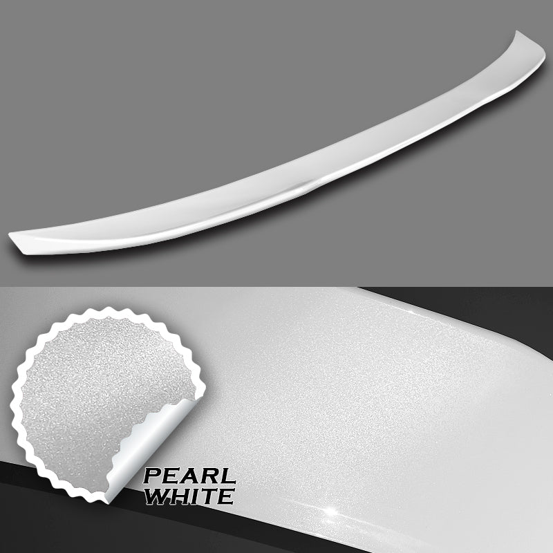 W-Power ABS PSM-Style Rear Trunk Lip Duckbill Spoiler Wing For 2011-2016 BMW 5-Series M5 / F10 / F18 Sedan -Pearl White - Image 3