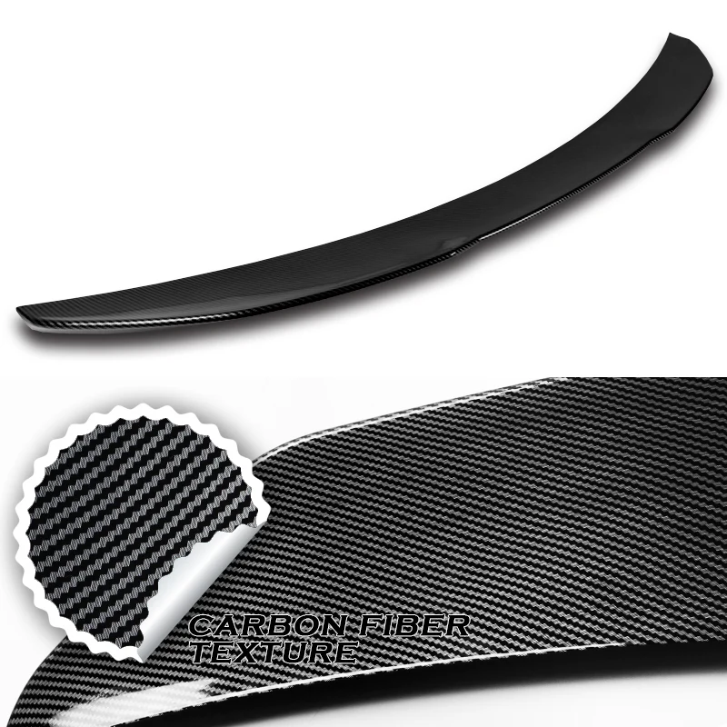 W-Power ABS PSM-Style Rear Trunk Lip Duckbill Spoiler Wing For 2015-2021 BMW 2-Series F23 Convertible -Carbon Fiber Look - Image 3