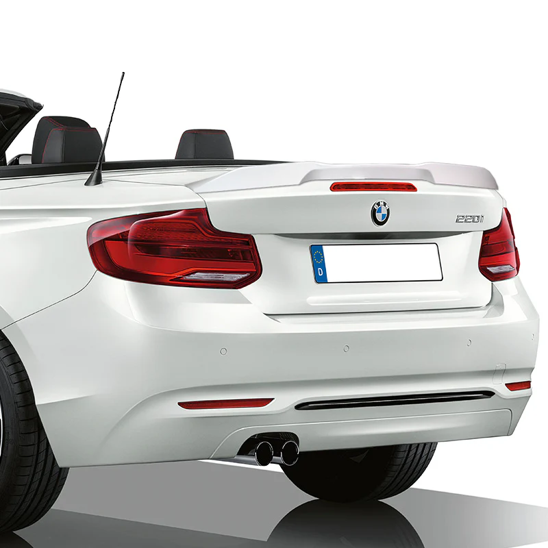 W-Power ABS PSM-Style Rear Trunk Lip Duckbill Spoiler Wing For 2015-2021 BMW 2-Series F23 Convertible -Pearl White - Image 5