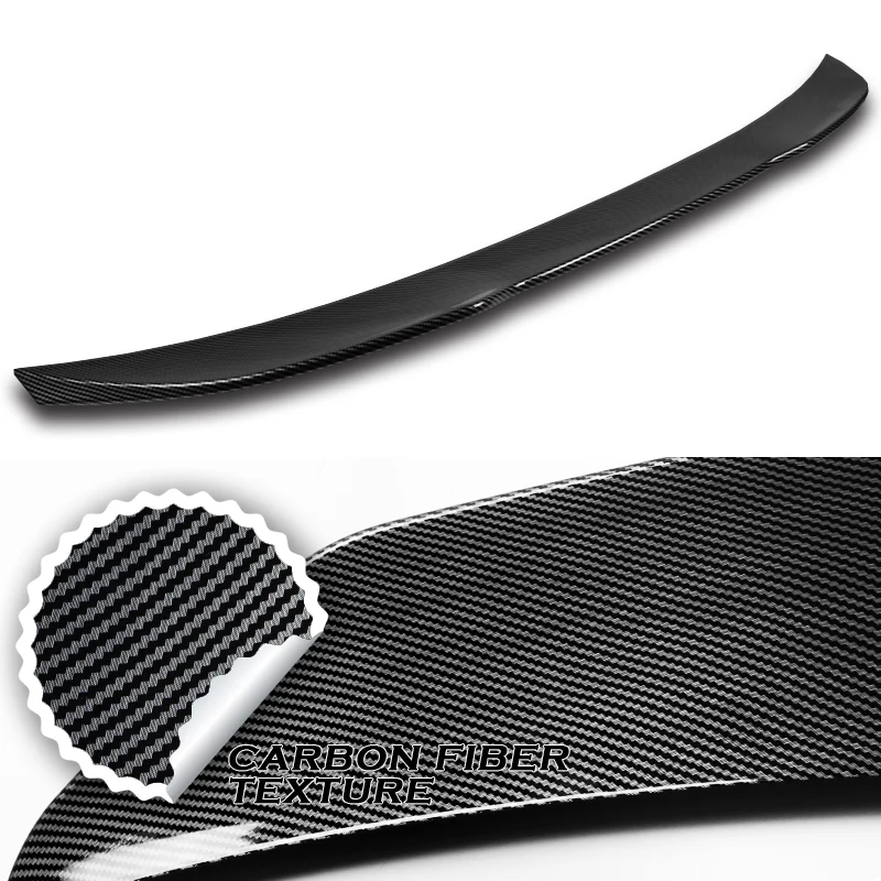 W-Power ABS PSM-Style Rear Trunk Lip Duckbill Spoiler Wing For 2017-2023 BMW 5-Series G30 / G38 -Carbon Fiber Look - Image 3