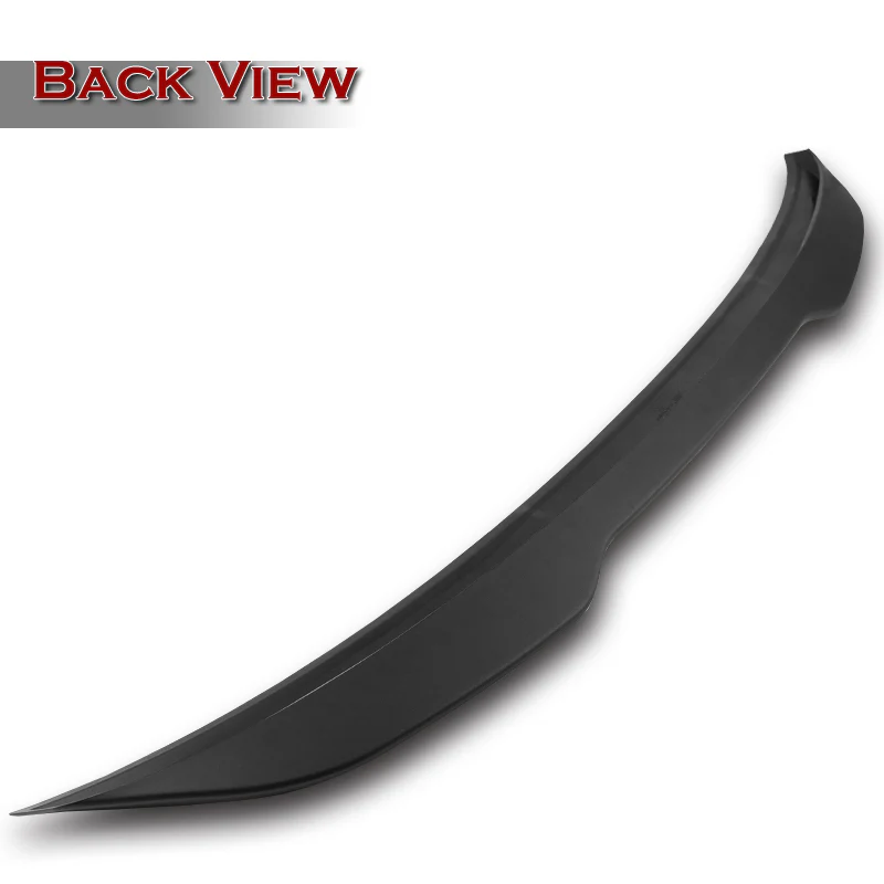 W-Power ABS PSM-Style Rear Trunk Lip Duckbill Spoiler Wing For 2017-2023 BMW 5-Series G30 / G38 -Unpainted Matte Black - Image 2