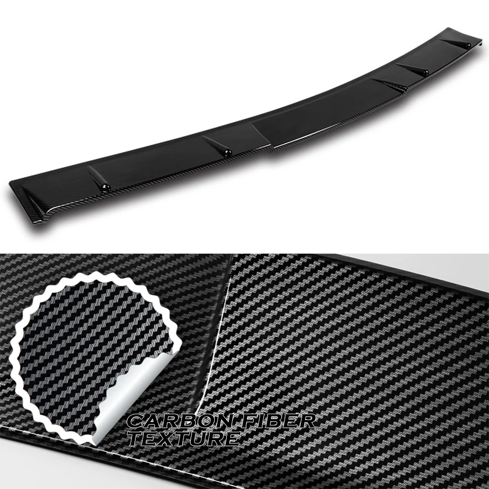 W-Power ABS Rear Widow Roof Visor Wing Spoiler For 2023- 2025 Honda Accord Sedan -Carbon Fiber Style - Image 2