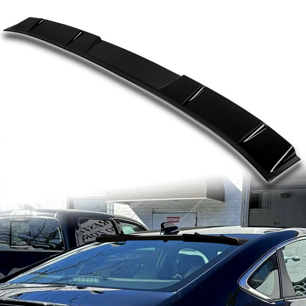 W-Power ABS Rear Widow Roof Visor Wing Spoiler For 2023- 2025 Honda Accord Sedan -Pearl Black - Image 5
