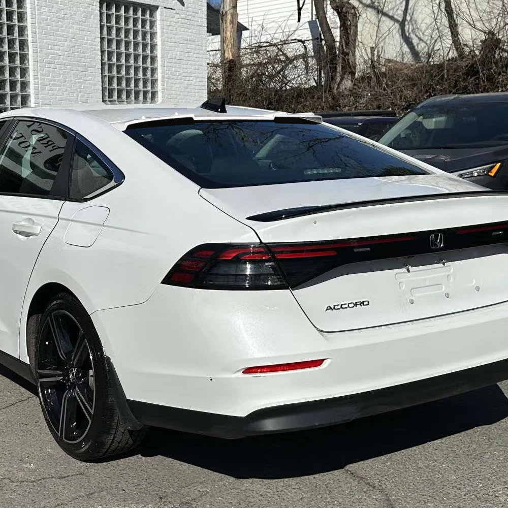 W-Power ABS Rear Widow Roof Visor Wing Spoiler For 2023- 2025 Honda Accord Sedan -Pearl White - Image 6