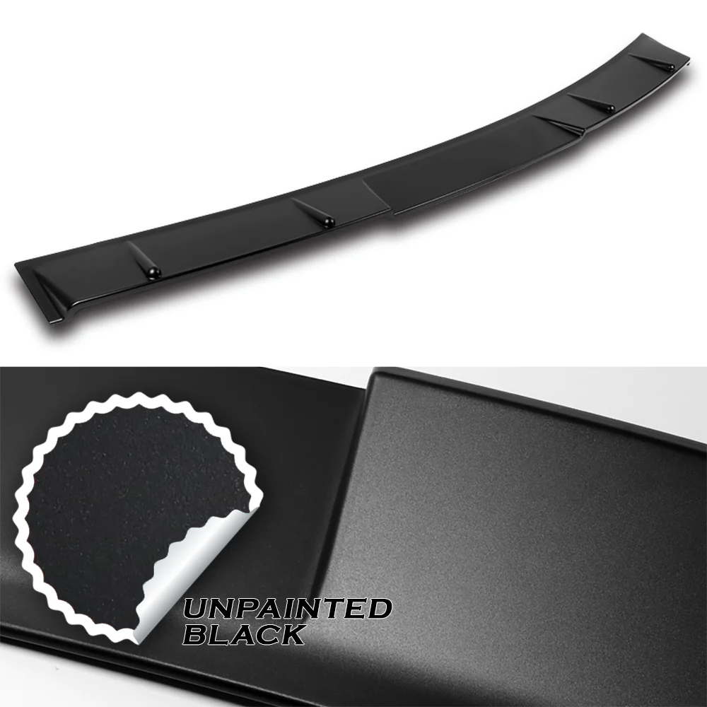 W-Power ABS Rear Widow Roof Visor Wing Spoiler For 2023- 2025 Honda Accord Sedan -Unpainted Black - Image 2
