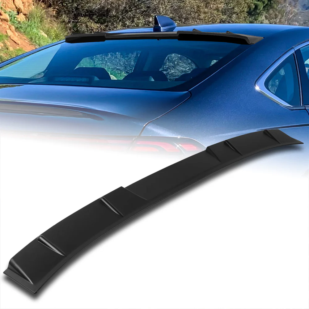 W-Power ABS Rear Widow Roof Visor Wing Spoiler For 2023- 2025 Honda Accord Sedan -Unpainted Black - Image 7
