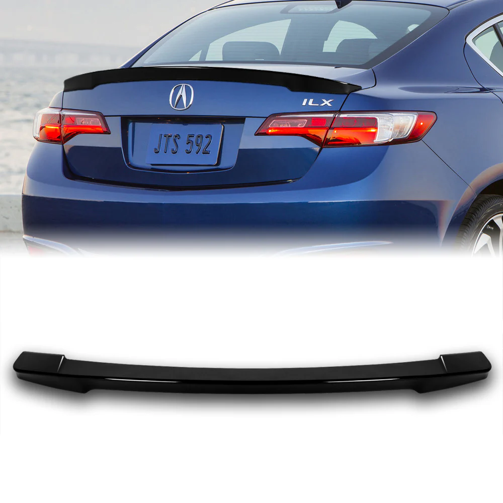 W-Power ABS STP-Style Rear Trunk Lip Duckbill Spoiler Wing For 2013-2018 Acura ILX -Pearl Black - Image 6