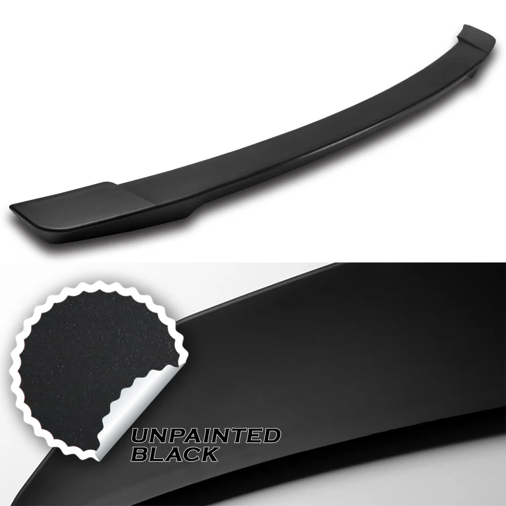 W-Power ABS STP-Style Rear Trunk Lip Duckbill Spoiler Wing For 2013-2018 Acura ILX -Unpainted Matte Black - Image 2