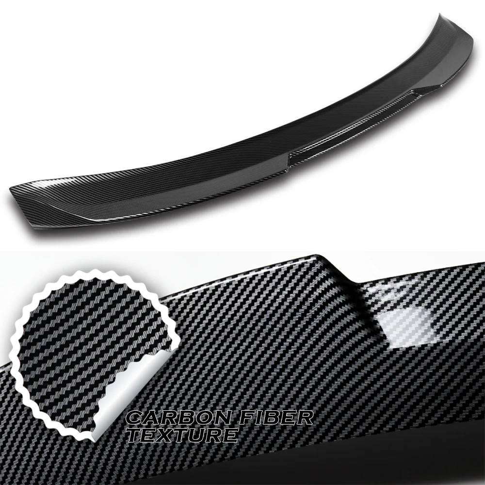 W-Power ABS STP-Style Rear Trunk Lip Duckbill Spoiler Wing For 2022 - 2026 Honda Civic 4-DR/Sedan -Carbon Fiber Look - Image 2