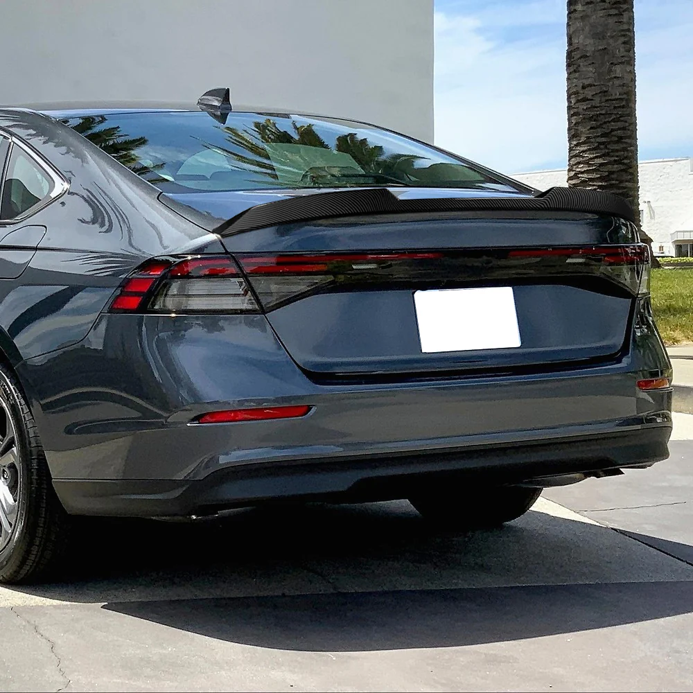 W-Power ABS STP-Style Rear Trunk Lip Duckbill Spoiler Wing For 2023 - 2026 Honda Accord 4-DR/Sedan -Carbon Fiber Look - Image 6