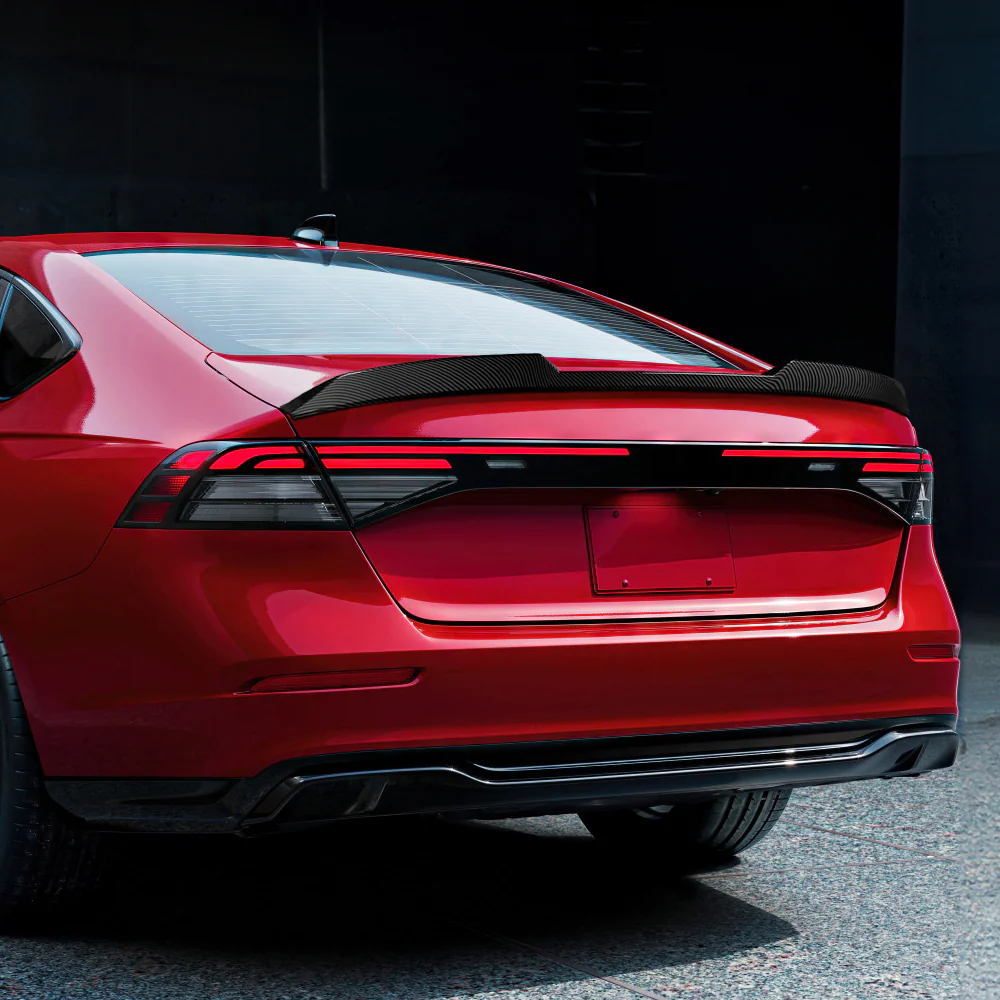 W-Power ABS STP-Style Rear Trunk Lip Duckbill Spoiler Wing For 2023 - 2026 Honda Accord 4-DR/Sedan -Carbon Fiber Look - Image 8