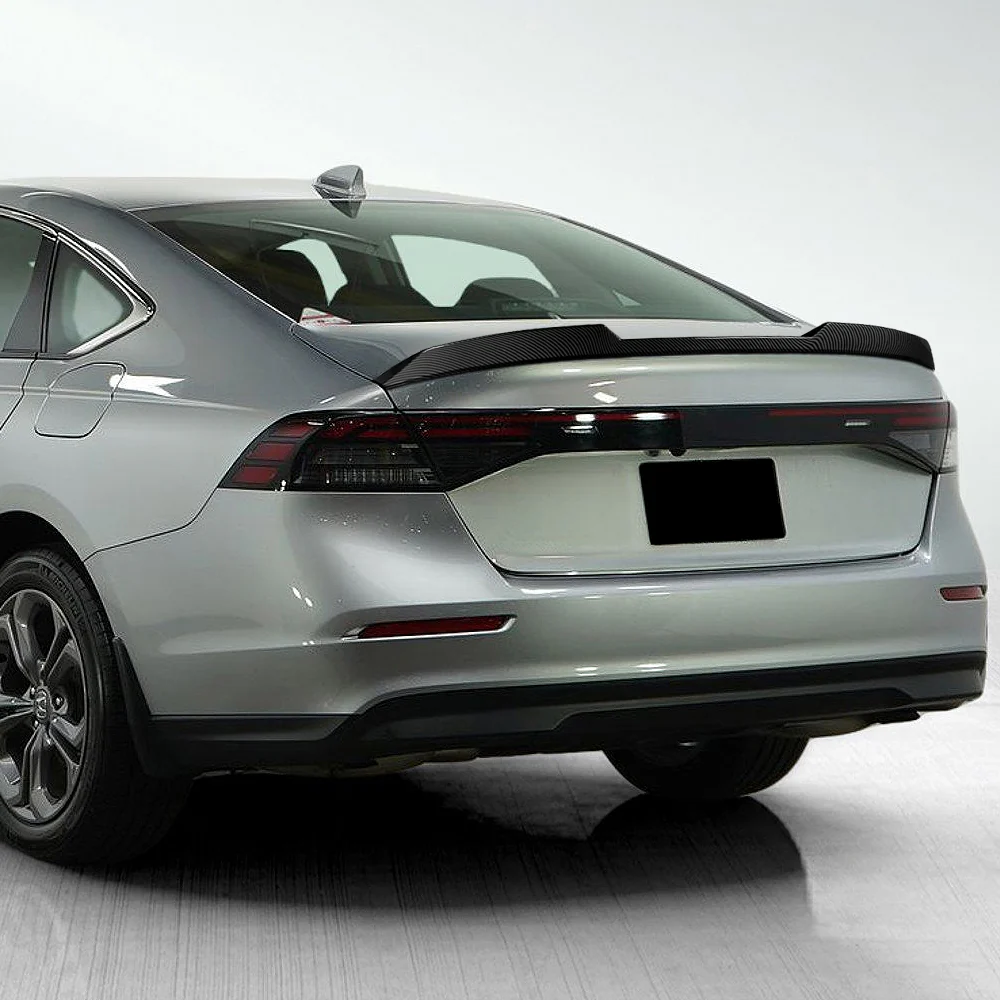 W-Power ABS STP-Style Rear Trunk Lip Duckbill Spoiler Wing For 2023 - 2026 Honda Accord 4-DR/Sedan -Carbon Fiber Look - Image 9