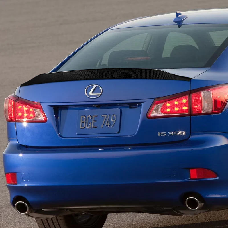 W-Power ABS STP-Style Rear Trunk Lip Spoiler Wing For 2006-2013 Lexus IS250 IS350 ISF -Carbon Fiber Look - Image 5