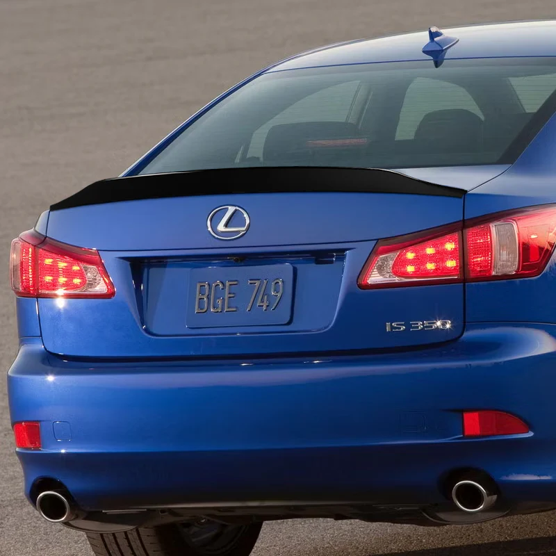W-Power ABS STP-Style Rear Trunk Lip Spoiler Wing For 2006-2013 Lexus IS250 IS350 ISF -Pearl Black - Image 6