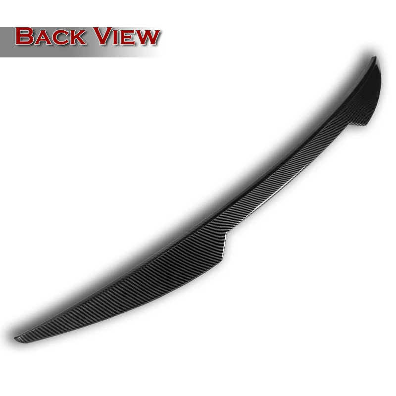 W-Power ABS V-Style Duckbill Rear Trunk Lip Spoiler Wing For 2018-2023 Kia Stinger -Carbon Fiber Look - Image 4