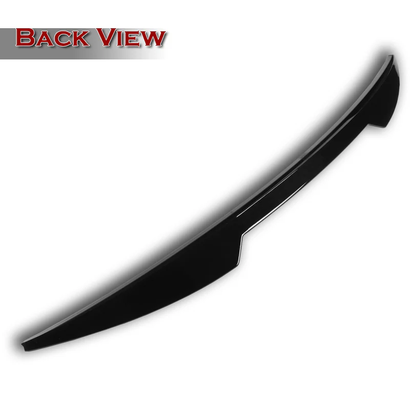 W-Power ABS V-Style Duckbill Rear Trunk Lip Spoiler Wing For 2018-2023 Kia Stinger -Pearl Black - Image 4