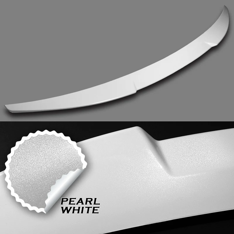 W-Power ABS V-Style Duckbill Rear Trunk Lip Spoiler Wing For 2018-2023 Kia Stinger -Pearl White - Image 2