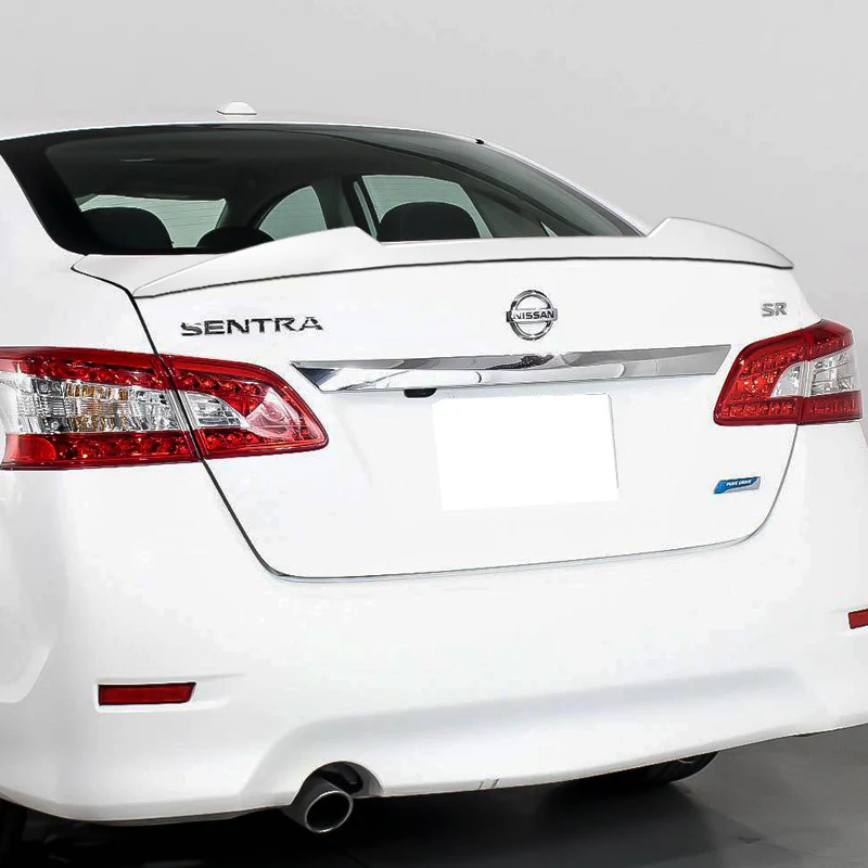 W-Power ABS V-Style Rear Trunk Lip Duckbill Spoiler Wing For 2013-2019 Nissan Sentra -Pearl White - Image 7