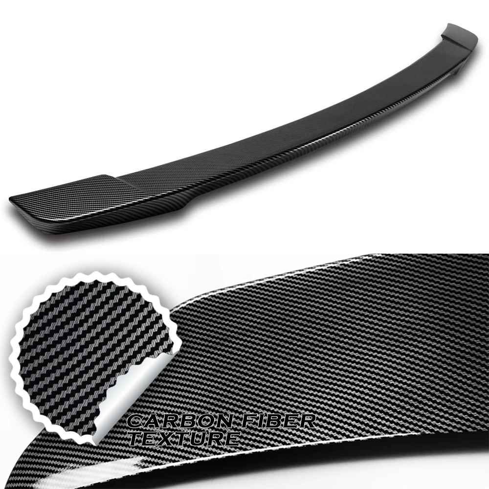 W-Power ABS STP-Style Rear Trunk Lip Duckbill Spoiler Wing For 2013-2018 Acura ILX -Carbon Fiber Look - Image 2