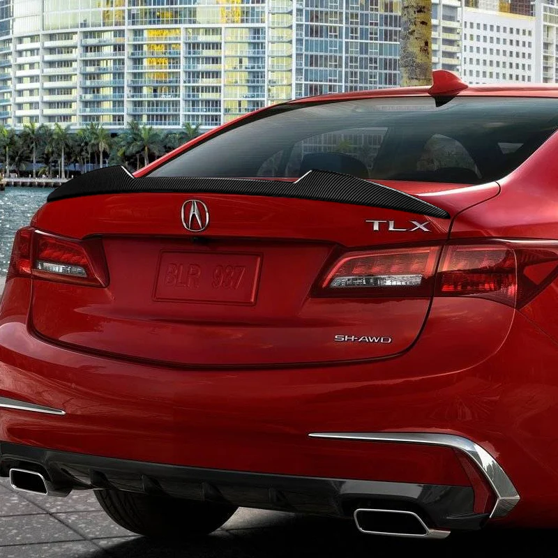 W-Power ABS V-Style Rear Trunk Lip Duckbill Spoiler Wing For 2015-2020 Acura TLX -Carbon Fiber Look - Image 7