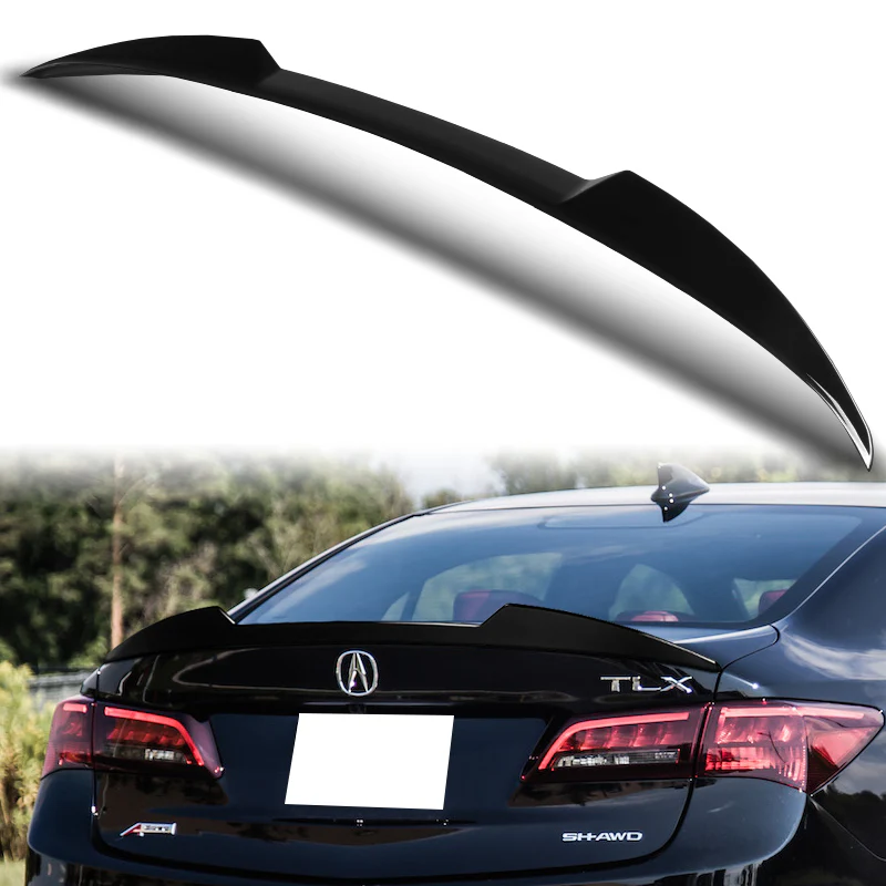 W-Power ABS V-Style Rear Trunk Lip Duckbill Spoiler Wing For 2015-2020 Acura TLX -Pearl Black - Image 6