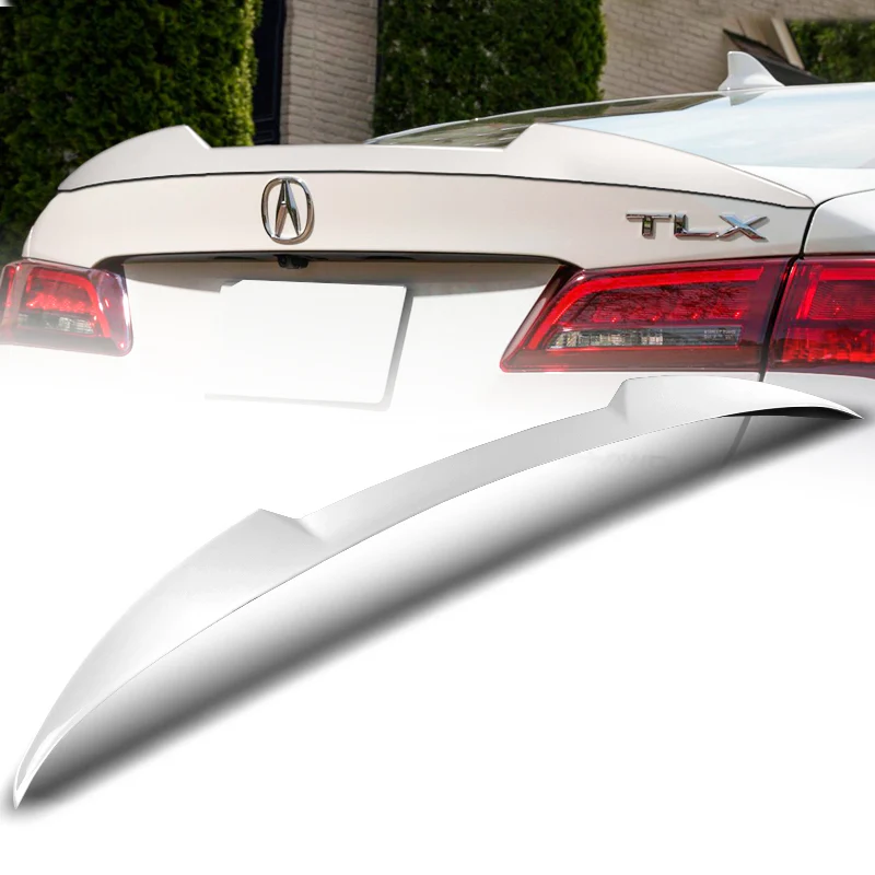 W-Power ABS V-Style Rear Trunk Lip Duckbill Spoiler Wing For 2015-2020 Acura TLX -Pearl White - Image 5