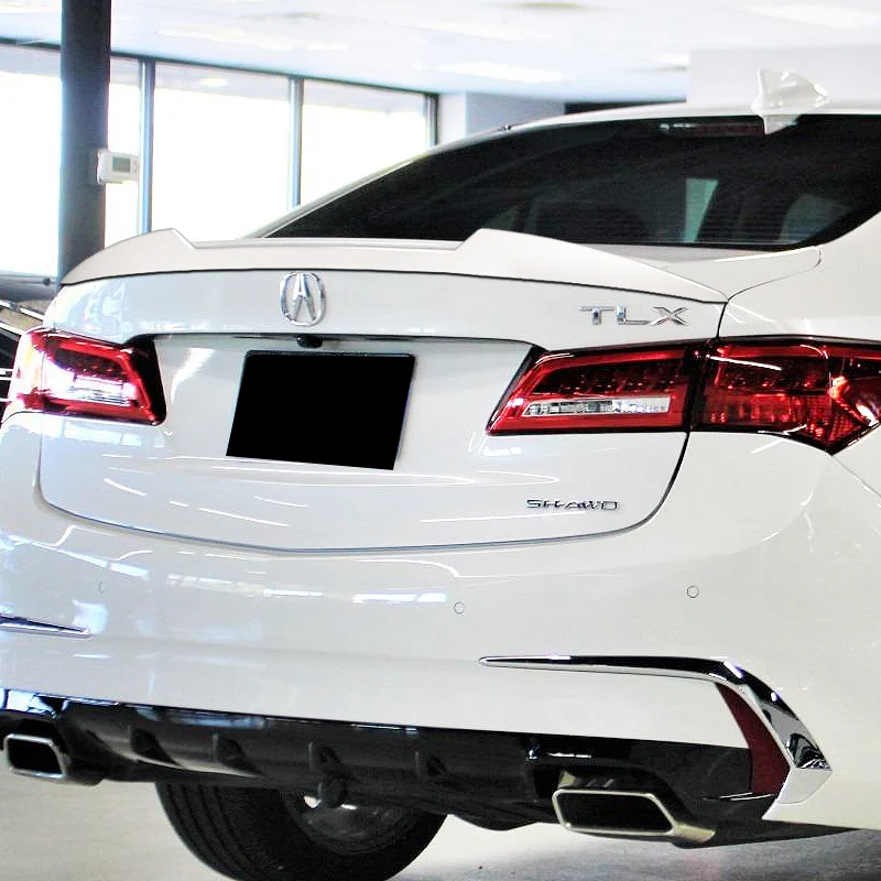 W-Power ABS V-Style Rear Trunk Lip Duckbill Spoiler Wing For 2015-2020 Acura TLX -Pearl White - Image 6