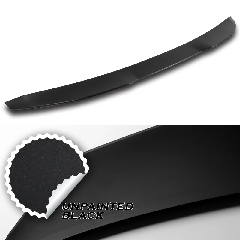 W-Power ABS V-Style Rear Trunk Lip Duckbill Spoiler Wing For 2016-2023 Nissan Maxima -Unpainted Matte Black - Image 2