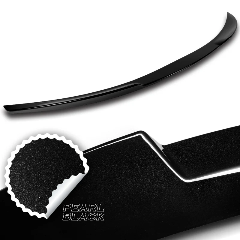 W-Power ABS V-Style Rear Trunk Lip Duckbill Spoiler Wing For 2017-2023 Alfa Romeo Giulia -Pearl Black - Image 3