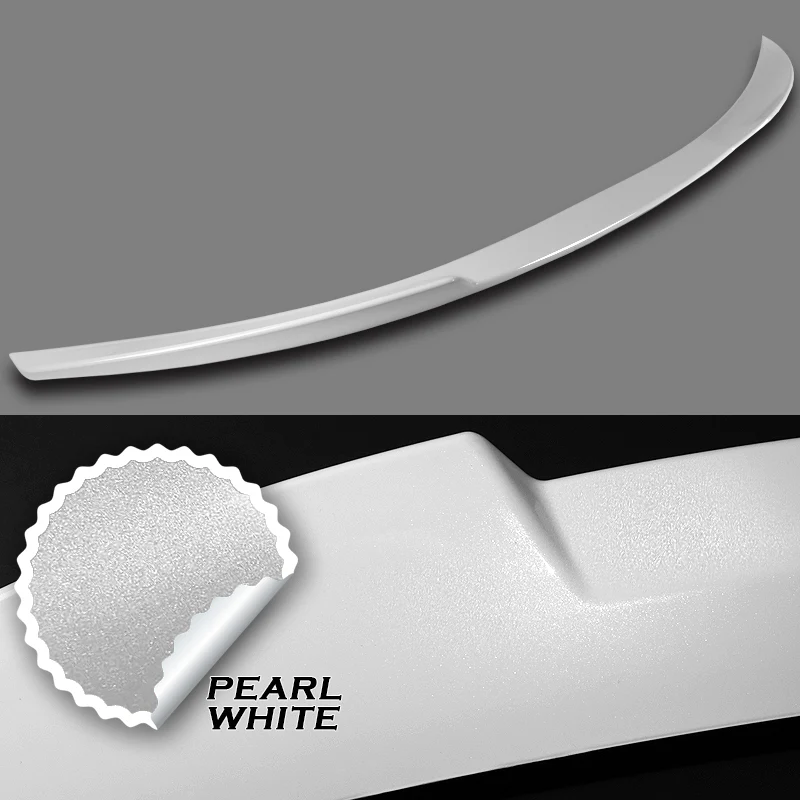 W-Power ABS V-Style Rear Trunk Lip Duckbill Spoiler Wing For 2017-2023 Alfa Romeo Giulia -Pearl White - Image 3
