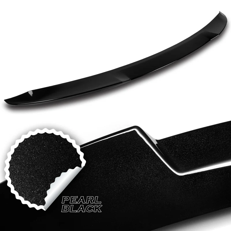 W-Power ABS V-Style Rear Trunk Lip Duckbill Spoiler Wing For 2020-2024 Nissan Sentra -Pearl Black - Image 3