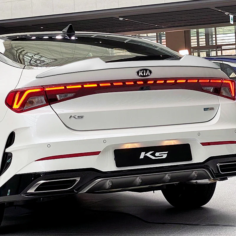 W-Power ABS V-Style Rear Trunk Lip Duckbill Spoiler Wing For 2021-2024 KIA K5 -Pearl White - Image 7