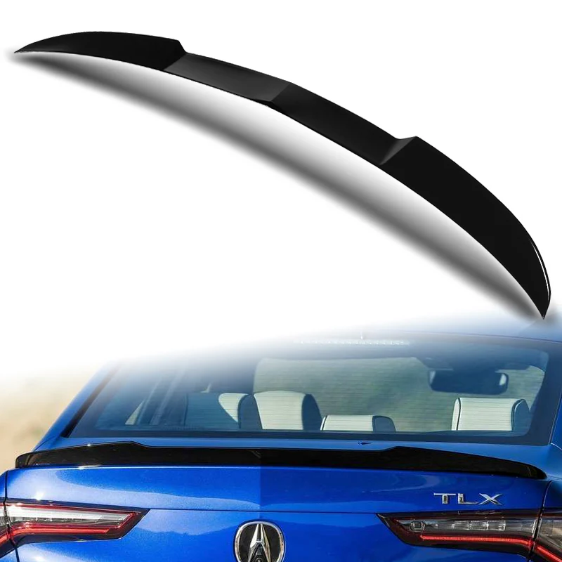 W-Power ABS V-Style Rear Trunk Lip Duckbill Spoiler Wing For 2021-2025 Acura TLX 4-DR / Sedan -Pearl Black - Image 5