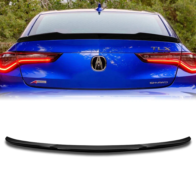 W-Power ABS V-Style Rear Trunk Lip Duckbill Spoiler Wing For 2021-2025 Acura TLX 4-DR / Sedan -Pearl Black - Image 7