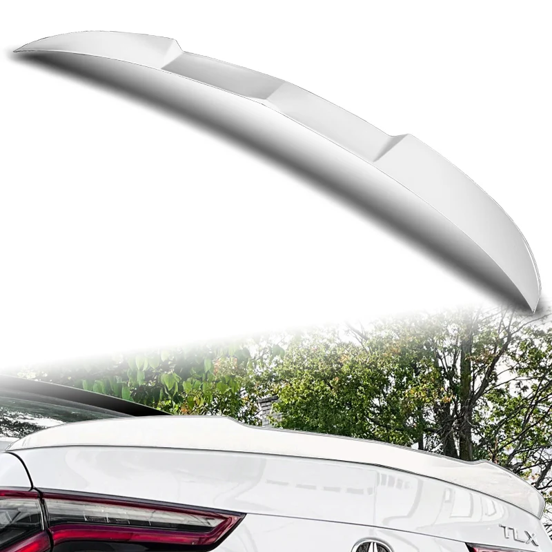 W-Power ABS V-Style Rear Trunk Lip Duckbill Spoiler Wing For 2021-2025 Acura TLX 4-DR / Sedan -Pearl White - Image 5