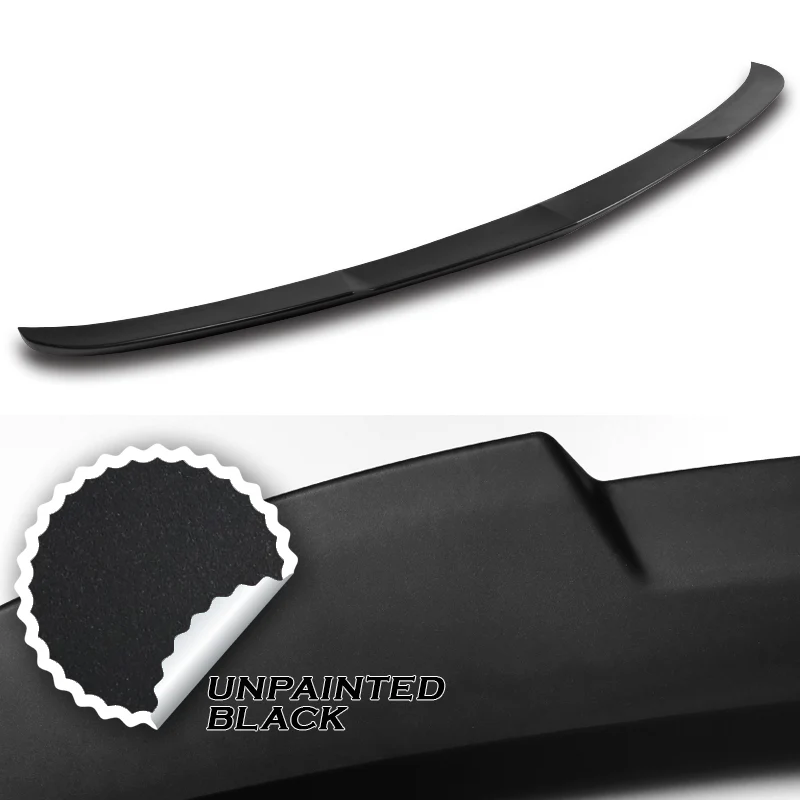 W-Power ABS V-Style Rear Trunk Lip Duckbill Spoiler Wing For 2021-2025 Acura TLX 4-DR / Sedan -Unpainted Matte Black - Image 2