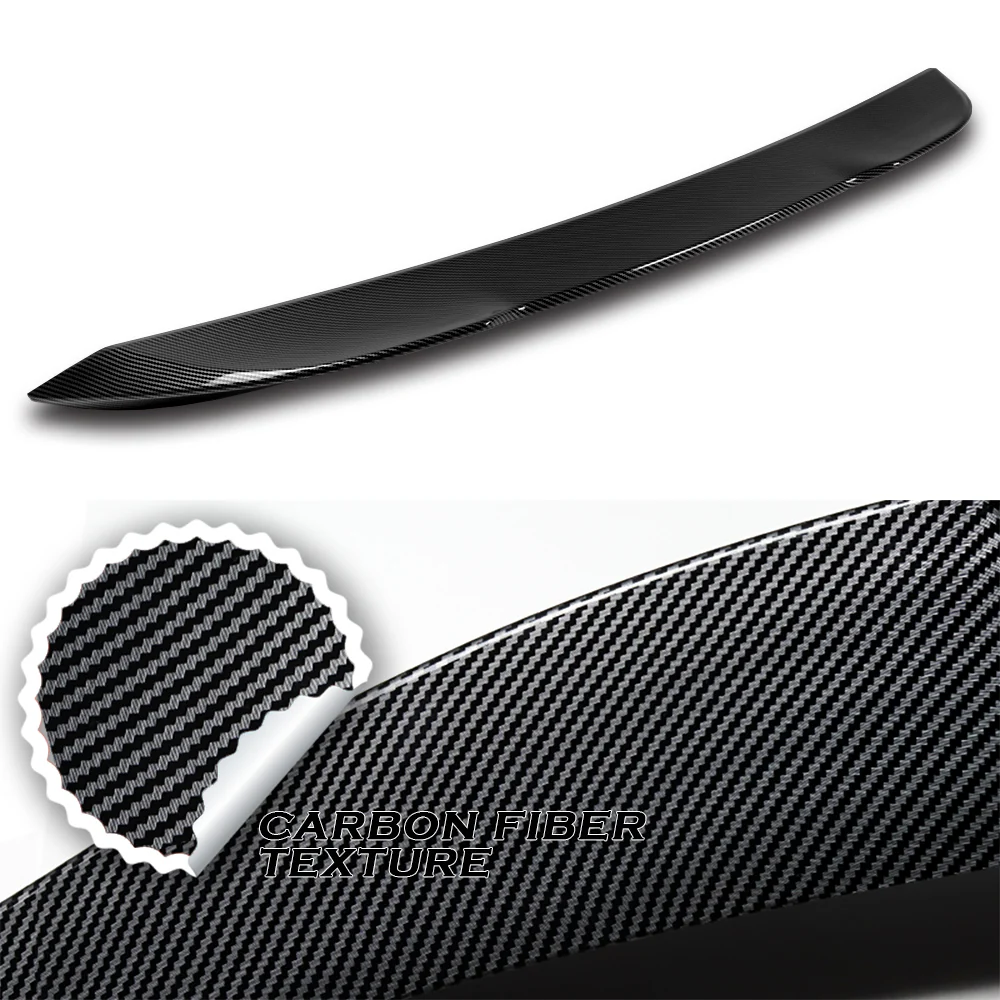 W-Power ABS V-Style Rear Trunk Lip Duckbill Spoiler Wing For 2022 - 2025 Subaru WRX STi -Carbon Fiber Look - Image 2