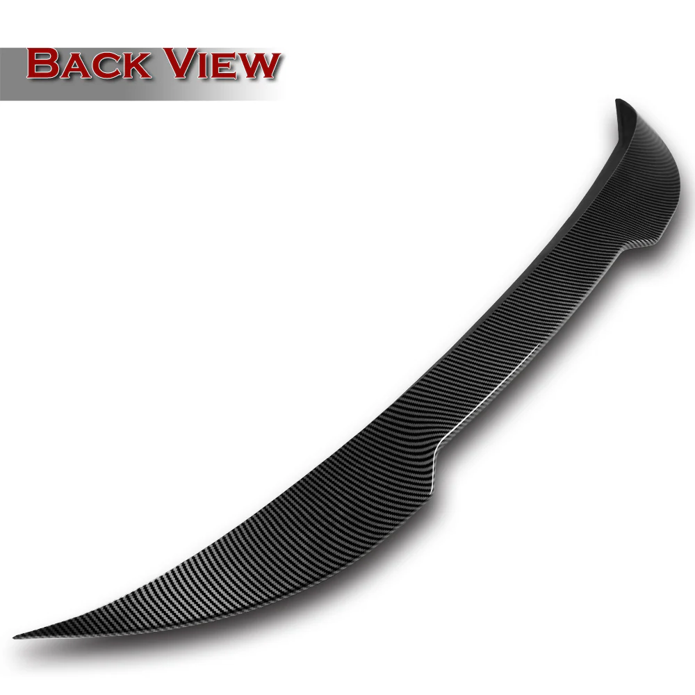 W-Power ABS V-Style Rear Trunk Lip Duckbill Spoiler Wing For 2022 - 2025 Subaru WRX STi -Carbon Fiber Look - Image 4